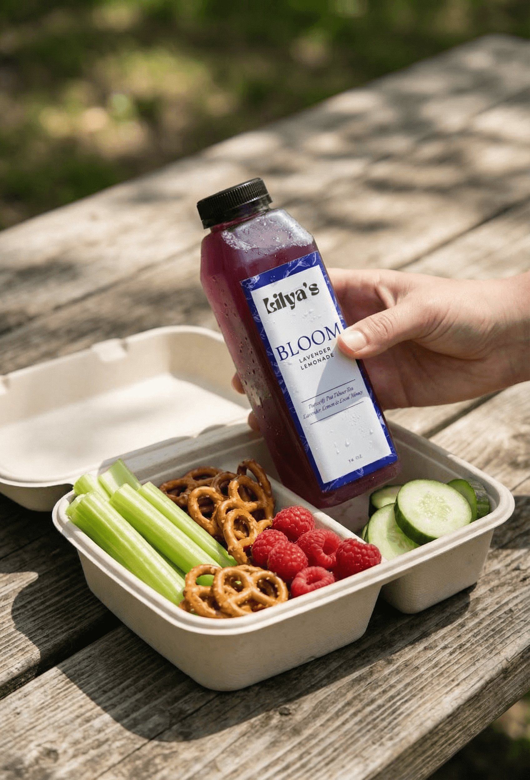 Lilya's fresh ingredients laid out